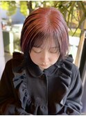 ショートボブアンブレラクリアランスピンクグラデーション