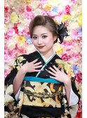 成人式粋和髪ヘア振袖着付