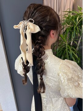 ポノ(po_no) アシンメトリーツインタイトポニー