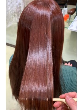 アズール 草加(azule) 髪質改善カラー　ピンク
