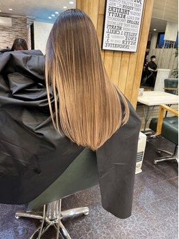 マテリアル(material)の写真/人気のミディアム&ロングに変身するならここで！扱いやすいスタイルに大変身♪伸ばしかけの髪もお任せ◎