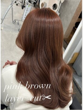 マーシュ 梅田(marshu) 吉岡Style/ピンクブラウン/ワンホン/レイヤーカット