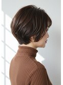 30代/40代/50代/ショートボブ/ひし形ショート/耳かけショート