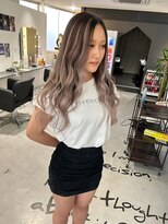 キング(K!ng)&nbsp;縮毛矯正髪質改善ハイライトレイヤーカット枚方美容室エクステ