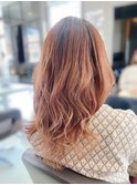 【大人可愛い20代30代40代】グラデーションオレンジ