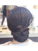 シニヨンヘア卒業式お母さま 結婚式 二次会 お呼ばれ イベント