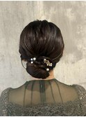 シンプルなアップスタイル