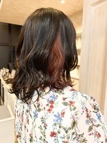 キャアリー(Caary)&nbsp;福山市美容院Caaryイルミナカラー艶髪インナーピンク 20代 30代