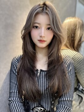 ロンドガーネット 池袋(Lond garnet) ワイドバングイメチェン美髪外ハネボブ+レイヤーカット韓国/池袋