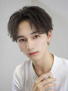 エデアンホンテン メンズサロン(EDEAN 本店 (旧:EDEAN 上通)) 熊本フェザーパーマ メンズショート スパイラル センターパート