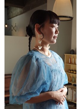 グレーカラー×パッツン