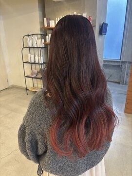 ロングレイヤー/レッドカラー