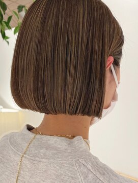 白髪ぼかし×なめらか地毛ハイライト