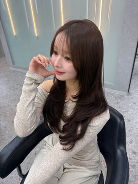 ボタン ハカタ(VOTAN hakata) レイヤーカット/ベージュカラー/ブリーチなしwカラー