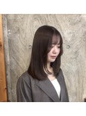 チョコレートブラウン顔周りレイヤーカット