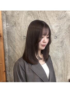 ヘアカロン 熊本本店(Hair CALON) チョコレートブラウン顔周りレイヤーカット