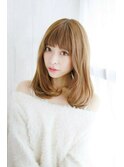 ツヤ感内巻きミディ