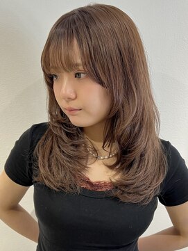 ラミエバイメルト 下北沢(lamie by melt) レイヤーカット ハッシュカット 透明感ブラウン 赤み消しカラー