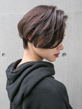 ルティア(Lutia) ピンクブラウン 似合わせショート かきあげバング☆