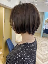 ロンドプランタン 恵比寿(Lond Printemps) アラフォー襟足すっきり重めショート/ボブ　アースカラー