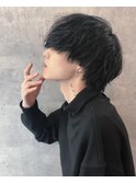 ツイストスパイラルパーマ マッシュウルフ