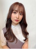 韓国風カット ラベンダーアッシュブラウンで艶のあるカラー