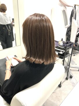 ルルディ バイ アフロディーテ銀座(luludi by APHRODITE) 前髪/マチルダボブ/ピンクベージュ/インナーグレージュ/銀座