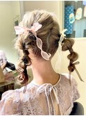 結婚式 ツインテール ガーリー