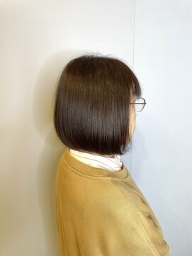 ブロッサム 東久留米店(Blossom) うるツヤ丸みボブウルフワンカール小顔補正立体カット