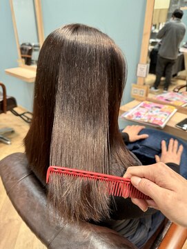 カシータ ヘア リゾート イオンモール熱田店(Casita hair resort) コスメストレート×髪質改善×サラサラ×潤艶感×自然な感じ