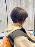 細め質感のショートボブ/ショート