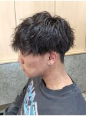 刈り上げショートマッシュツイストスパイラルパーマ