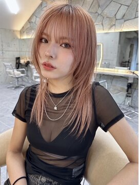 サイン 渋谷(SIGN) 韓国ヘアーハッシュカットレイヤーカットグレージュブリーチ無し