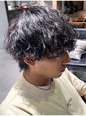 ミニウルフ波巻きスパイラルパーマ
