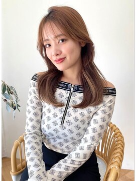 フォルテ 城北店 デザインカラー/レイヤーカット/ウェットヘア/オリーブベージュ