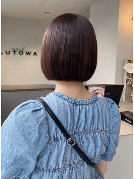 アンドルトワ(and Lutowa) ぷつっとボブ/ピンクブラウン