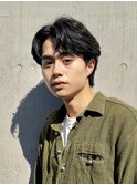 フェザーパーマ/センターパート波巻きツイストスパイラル