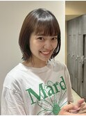 ワイドバングでぷつっとボブ