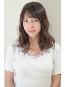 ムクヘアー(muk hair) エアリーミディ×シフォンブラウン