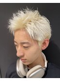 【仙台】ホワイトブリーチ×スパイキーショート