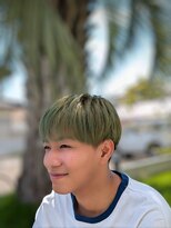 ヘアークリエイト ミューズ(hair create MUSE)&nbsp;メンズマッシュグリーンアッシュスタイル