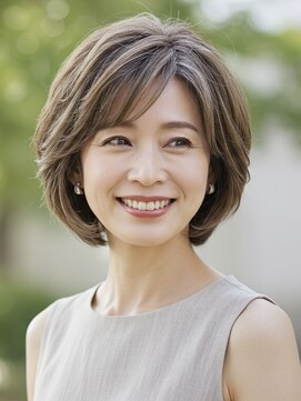 レヴィア(REVIA) 白髪ぼかしハイライトブリーチミルクティーベージュ