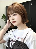 ミニウルフレイヤーカット顔周り前髪韓国ショートボブ/原宿