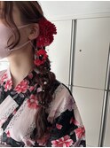 浴衣美人に＊編みおろしアレンジ