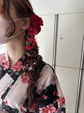 ディシェーレローブ(die Schere Lob) 浴衣美人に＊編みおろしアレンジ