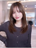 レイヤーカット/顔まわり/韓国ヘア/小顔/20代30代大人かわいい