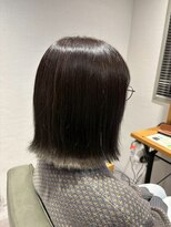 ビス ヘア アンド ビューティー 西新井店(Vis Hair＆Beauty)&nbsp;大人可愛い小顔くびれボブダークアッシュグレージュブリーチなし