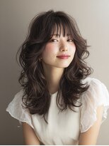 ノラ シブヤ(NORA)&nbsp;小顔ミディアムパーマミディアムデジタルパーマボブパーマ前髪