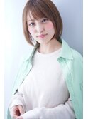 ナチュラルにショートボブ アッシュベージュ