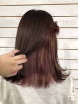 ビーヘアサロン(Beee hair salon) 【渋谷エクステ・カラーBeee/安部 郁美】インナーカラーピンク